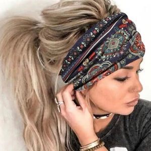 Bohemian Paisley Floral Tribal Head Bead Wrap
